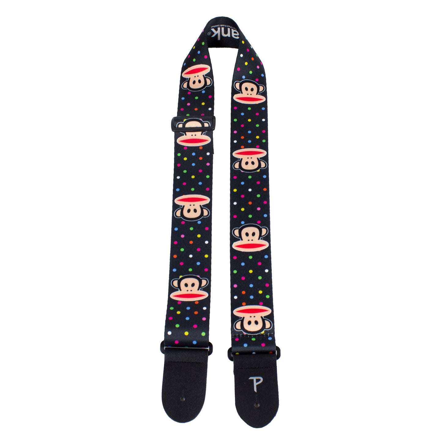 PAUL FRANK OFFICIAL LICENSING MULTI COLOR MINI DOTS JULIUS POLYESTER GUITAR STRAP