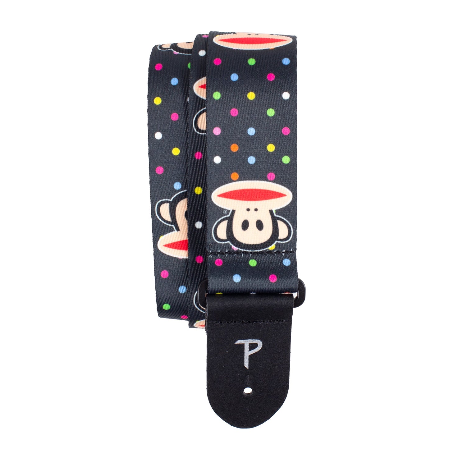 PAUL FRANK OFFICIAL LICENSING MULTI COLOR MINI DOTS JULIUS POLYESTER GUITAR STRAP