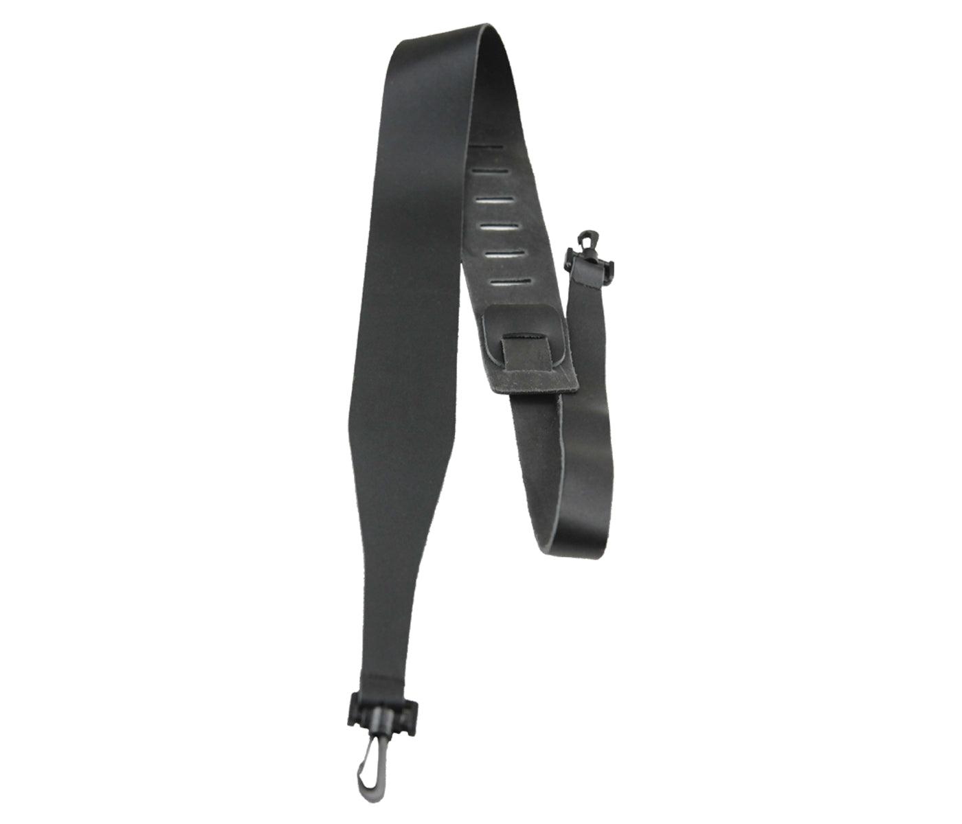 2.5 Black Genuine Leather Banjo Strap