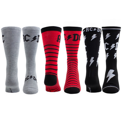 AC/DC GUITAR TIN SOCK BOX, 3 PAIR