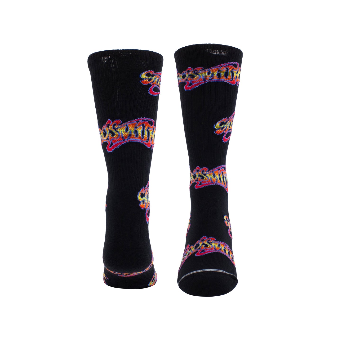 AEROSMITH ROCK TOUR ALL OVER LOGO CREW SOCK, 1 PAIR