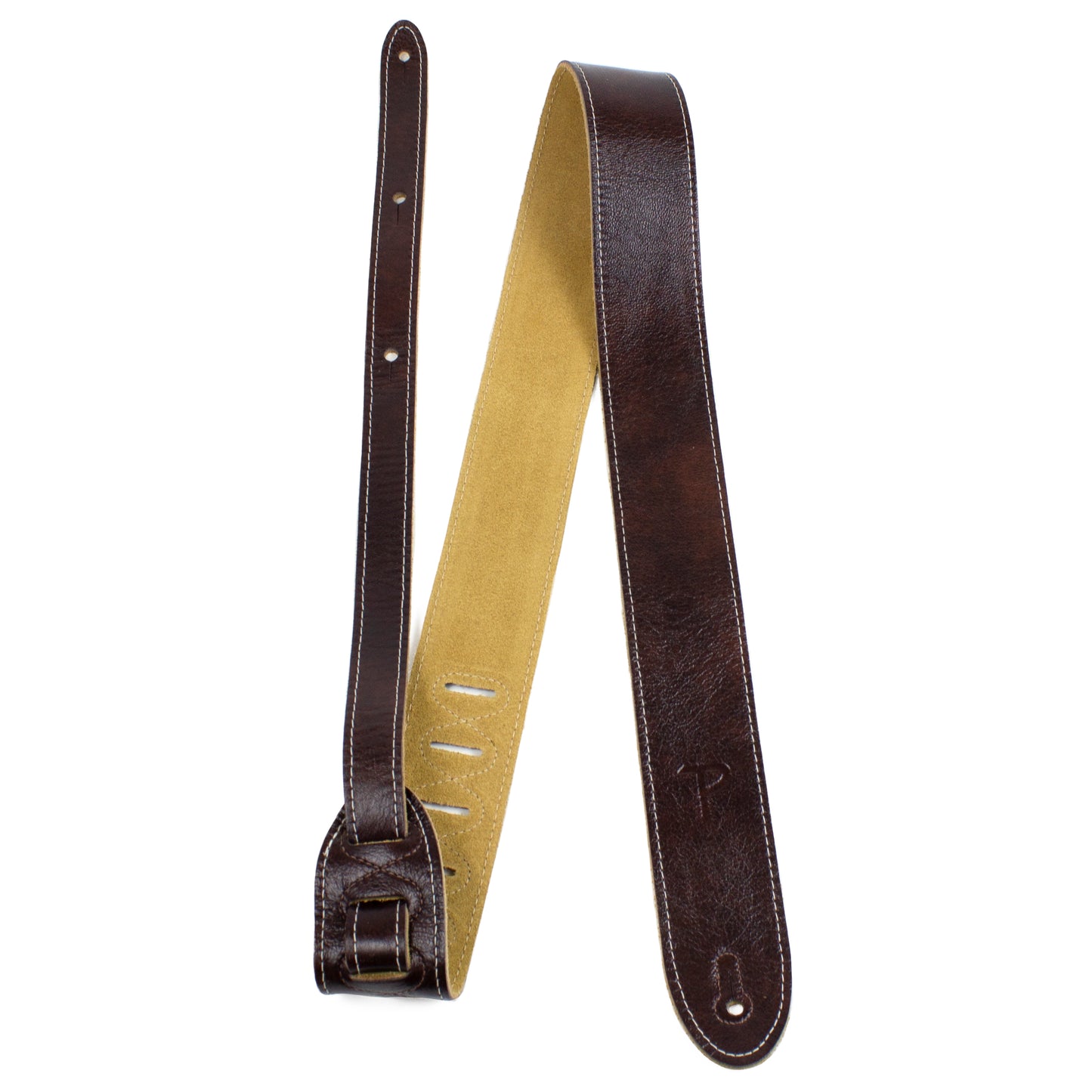 Chocolate Brown Deluxe Soft Italian Garment Leather Guitar Strap