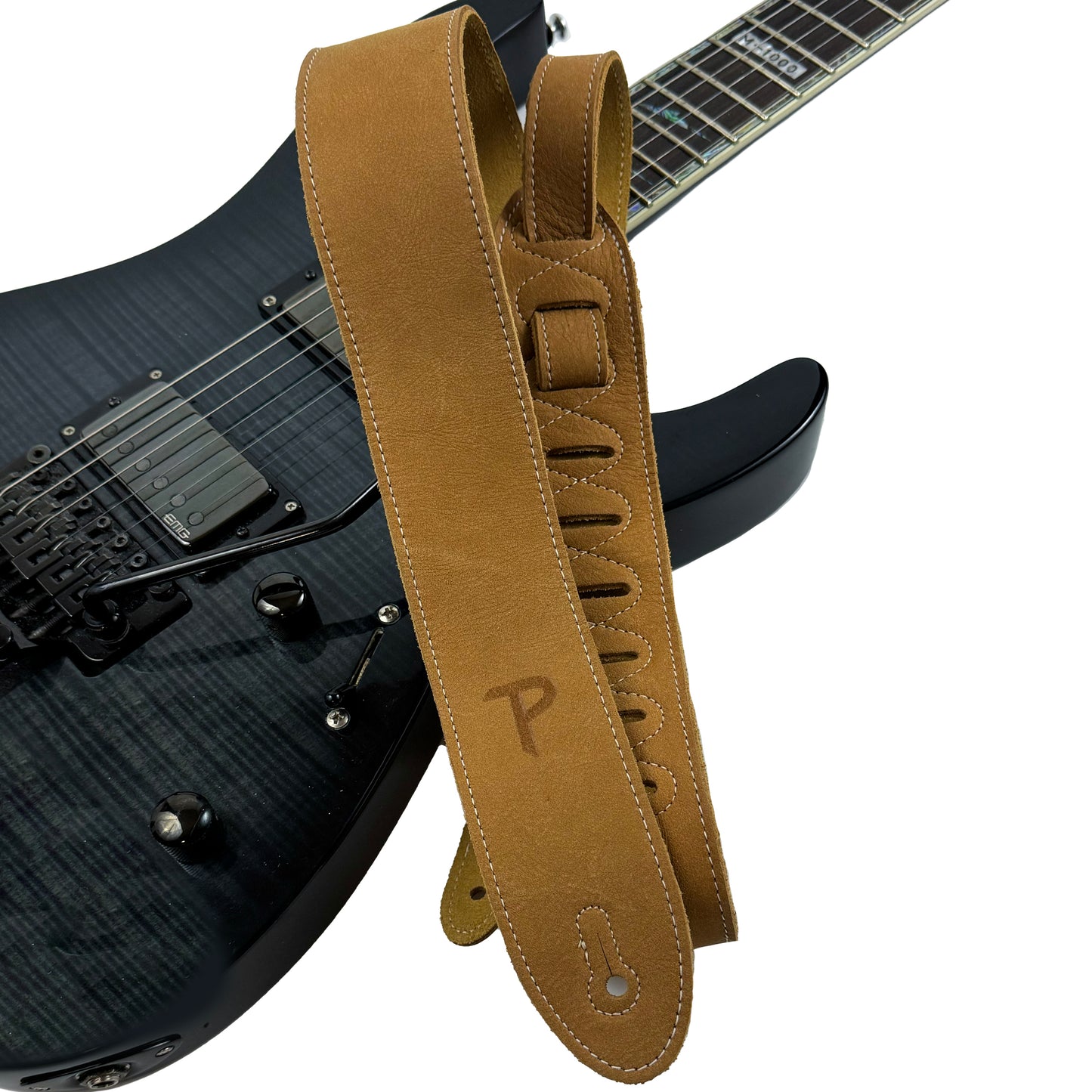 Sandlewood Deluxe Soft Italian Garment Leather Guitar Strap