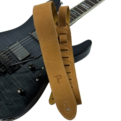 Sandlewood Deluxe Soft Italian Garment Leather Guitar Strap