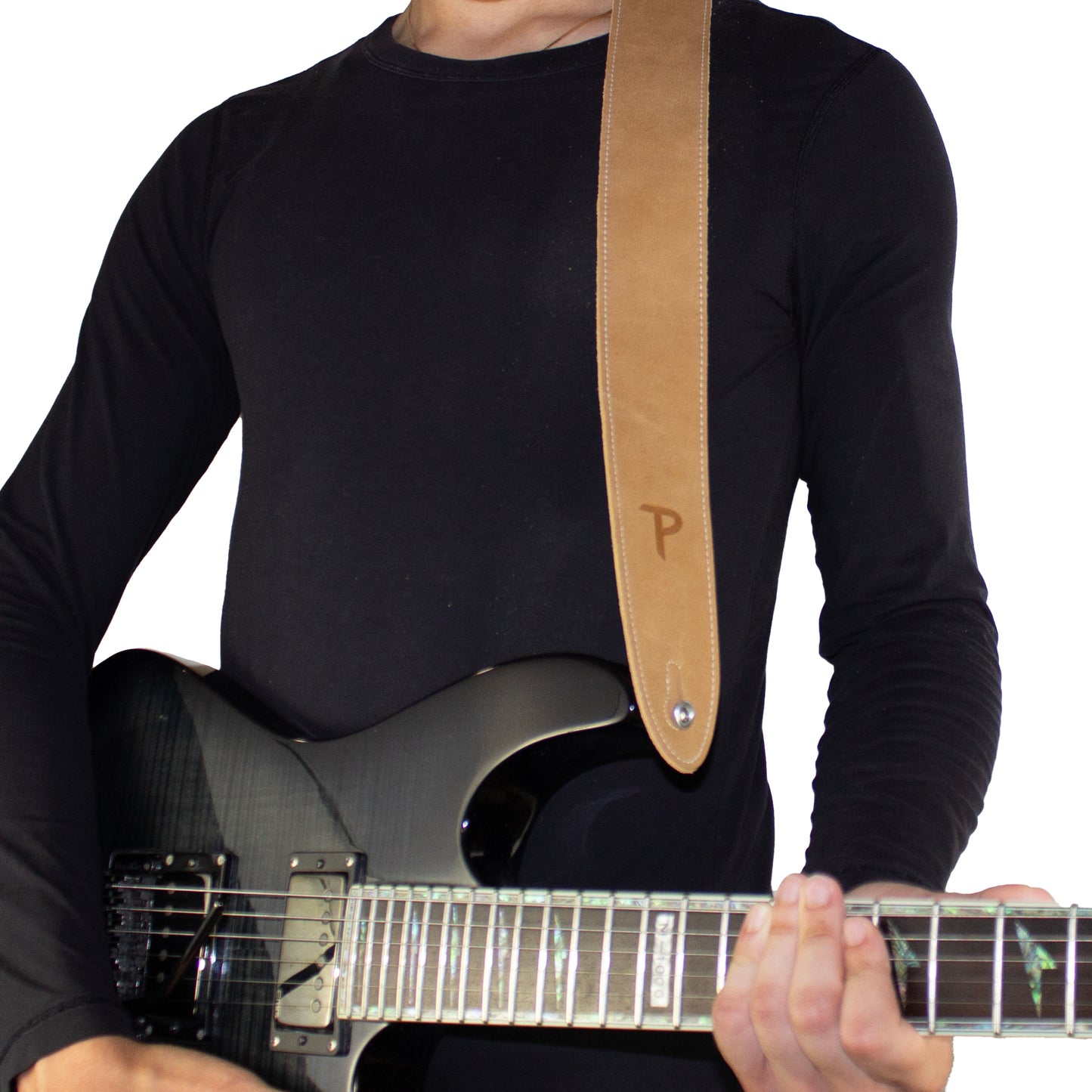 Sandlewood Deluxe Soft Italian Garment Leather Guitar Strap