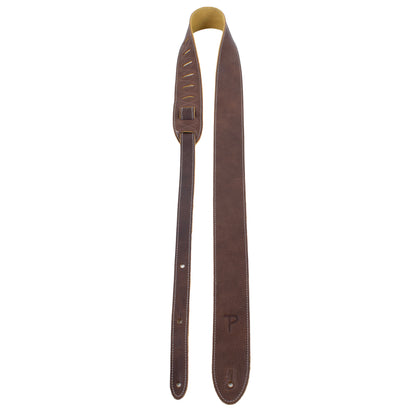 Truffle Colour Deluxe Soft Italian Garment Leather Guitar Strap