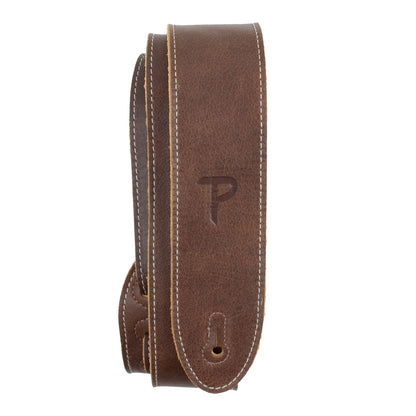 Truffle Colour Deluxe Soft Italian Garment Leather Guitar Strap