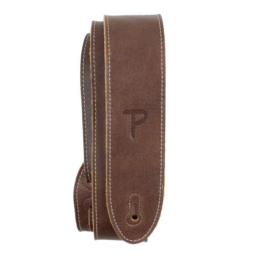 Truffle Colour Deluxe Soft Italian Garment Leather Guitar Strap