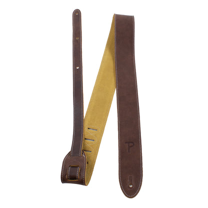 Truffle Colour Deluxe Soft Italian Garment Leather Guitar Strap
