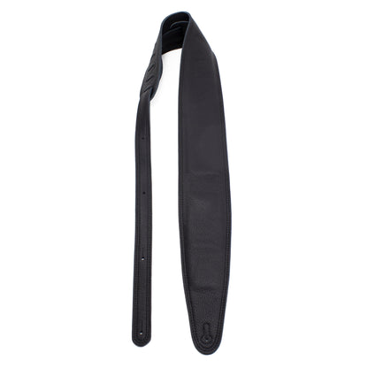 Black Padded Leather Guitar Strap