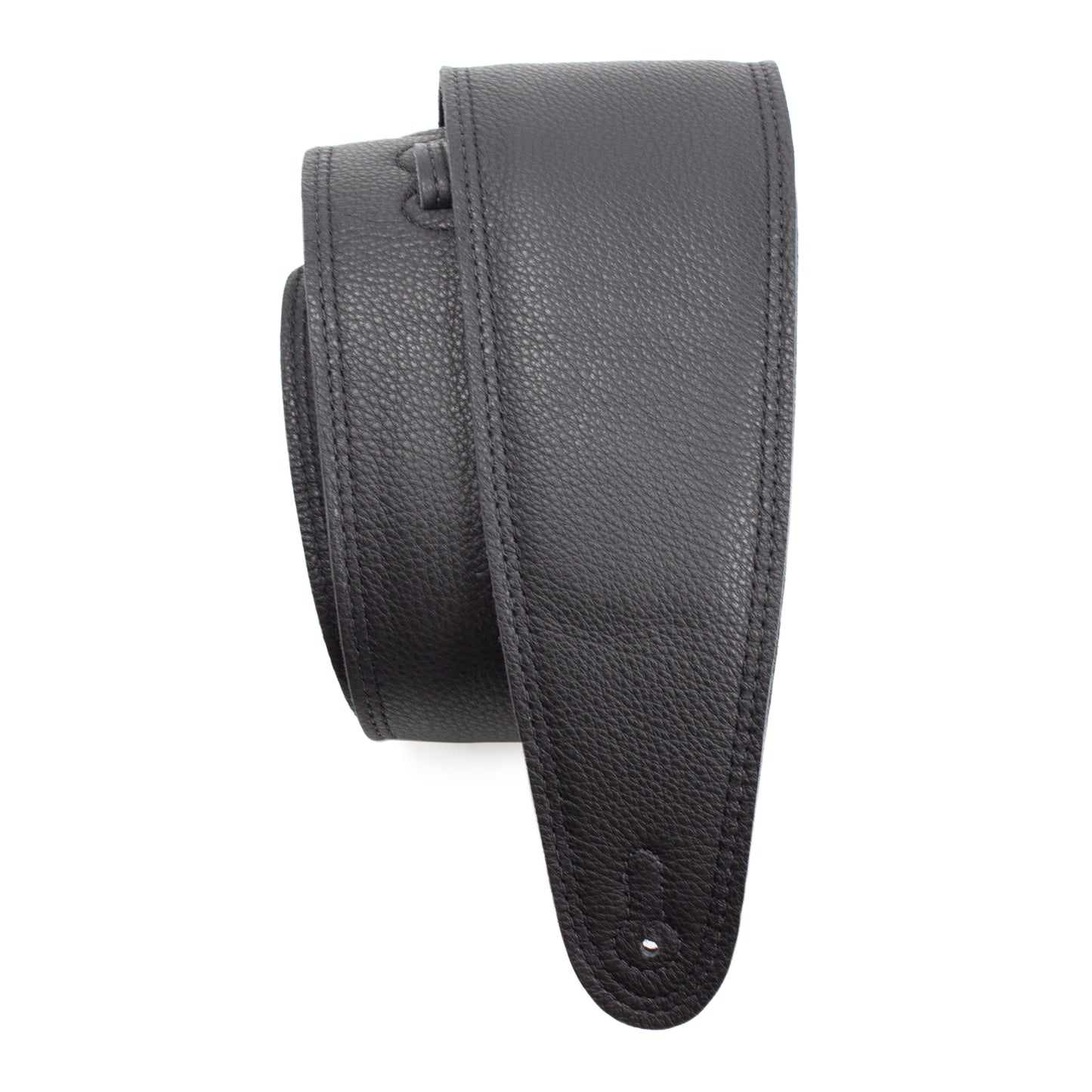 Black Padded Leather Guitar Strap