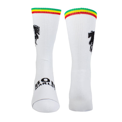 BOB MARLEY SILHOUETTE WHITE CREW, 1 PAIR