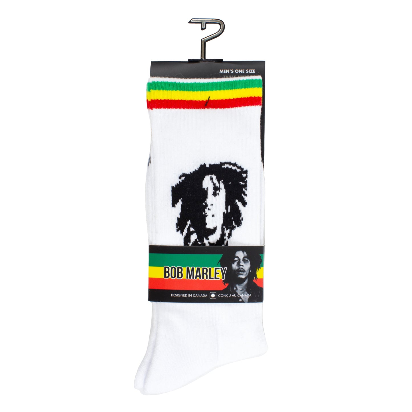 BOB MARLEY SILHOUETTE WHITE CREW, 1 PAIR