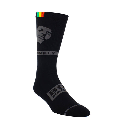 BOB MARLEY SILHOUETTE BLACK CREW, 1 PAIR