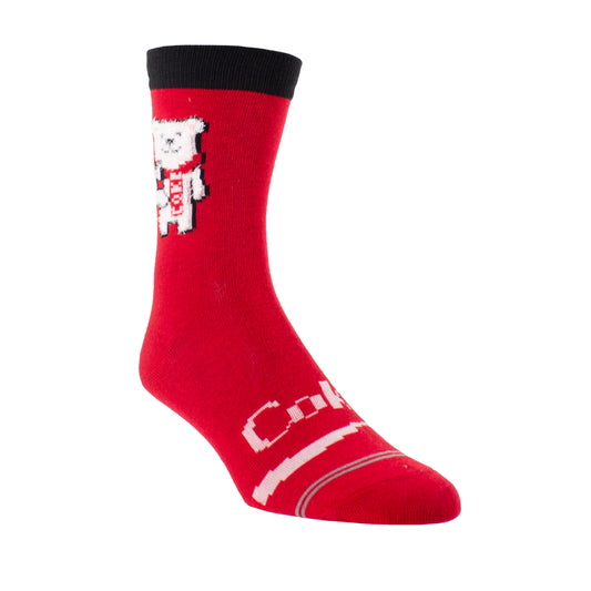 COKE FUZZY BEAR WOMEN’S CREW, 1 PAIR