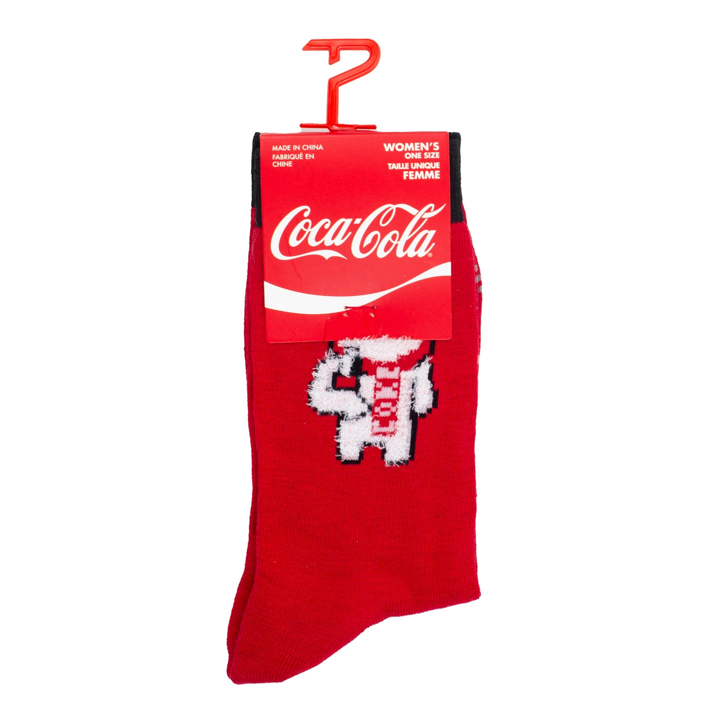 COKE FUZZY BEAR WOMEN’S CREW, 1 PAIR