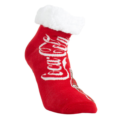 COKE VINTAGE BOTTLE FUZZY NON-SLIP GRIPPERS, WOMEN'S 1 PAIR