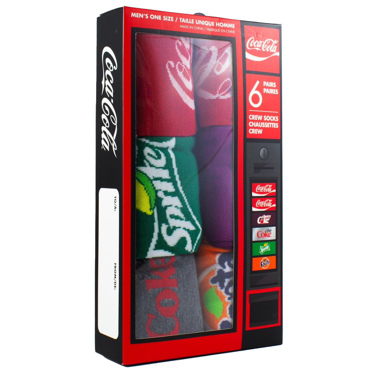 COCA COLA GIFT BOX, 6 PAIR