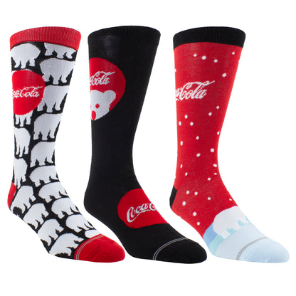 COCA COLA POLAR BEARS&nbsp;GIFT BOX, 3 PAIR