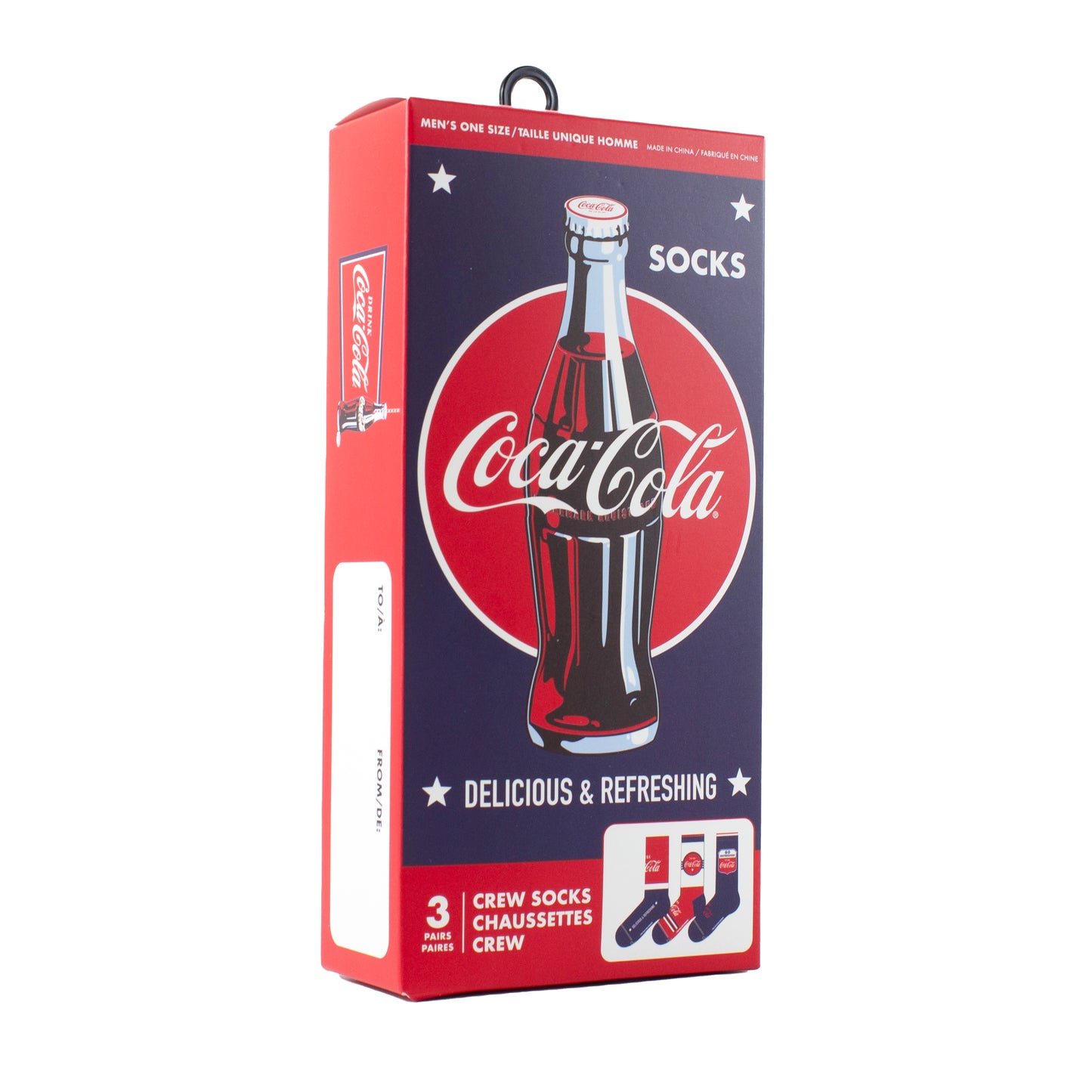 COCA-COLA GO REFRESHEDGIFT BOX, 3 PAIR