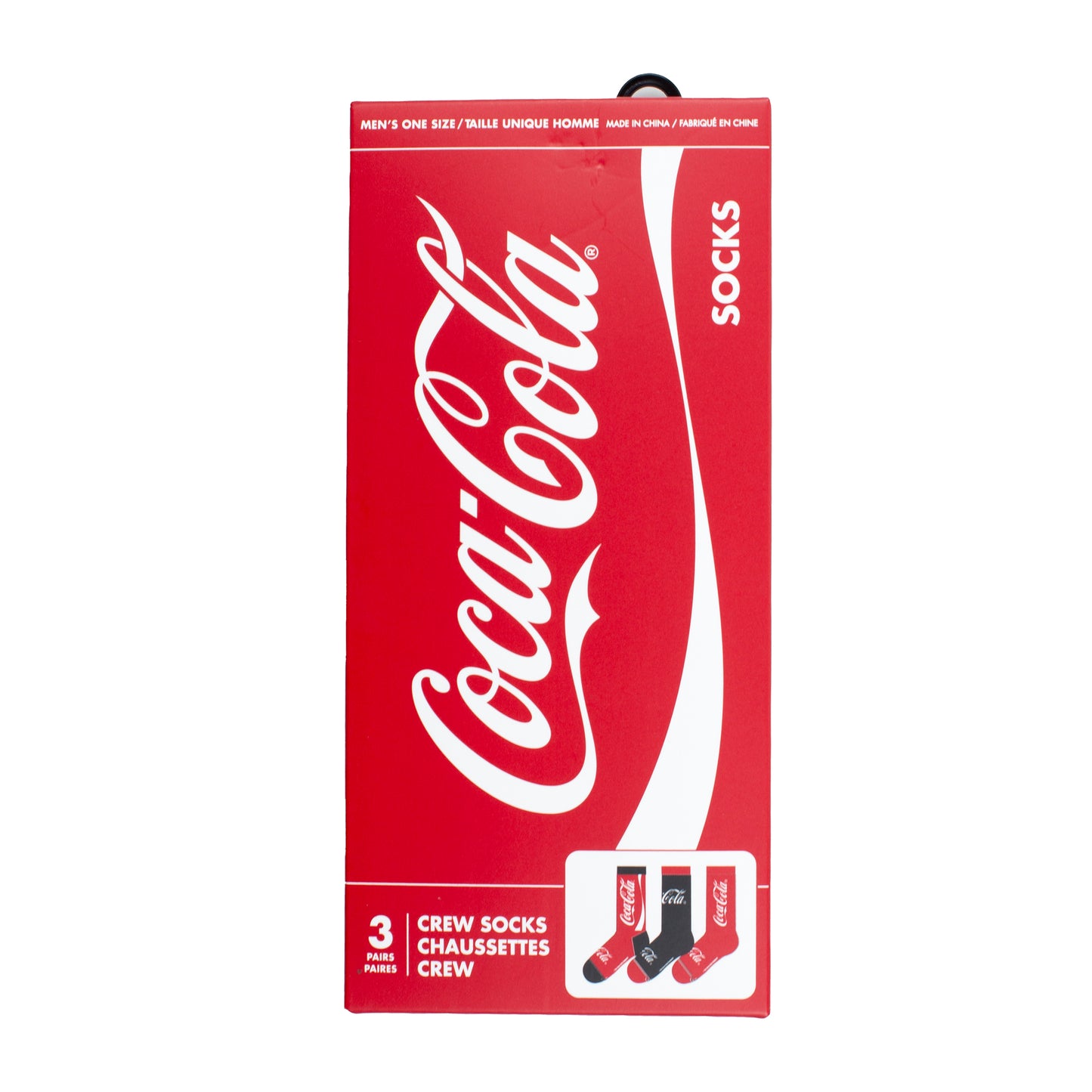 COCA-COLA RED/BLACK GIFT BOX, 3 PAIR