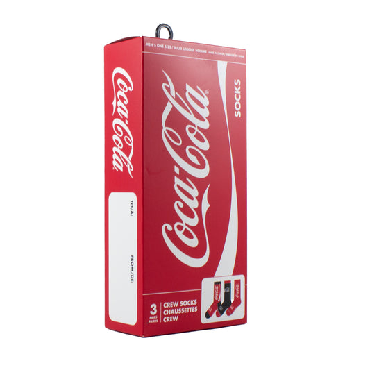 COCA-COLA RED/BLACK GIFT BOX, 3 PAIR