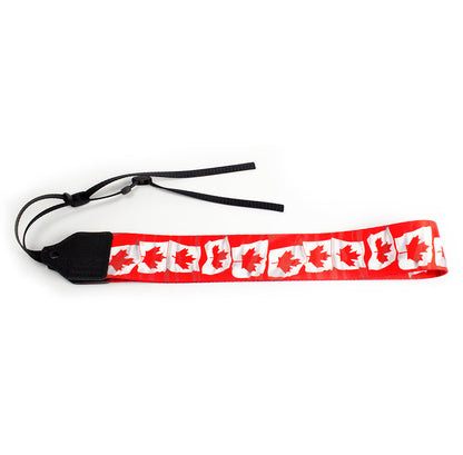 Canadian flag polyester camera strap.