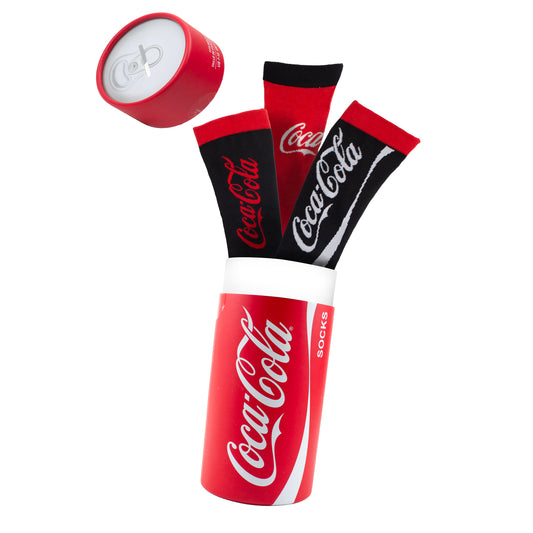 COCA COLA TUBE GIFT BOX, 3 PAIR