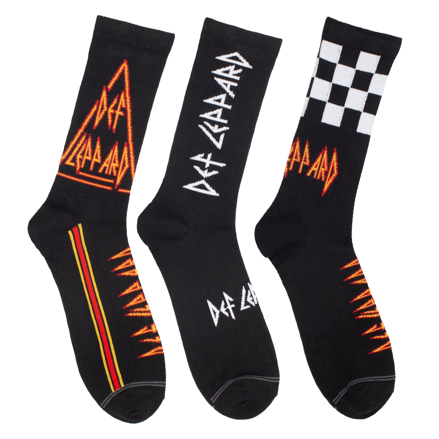DEF LEPPARD ASSORTED CREW 3 PAIR
