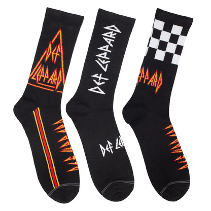 DEF LEPPARD ASSORTED CREW 3 PAIR