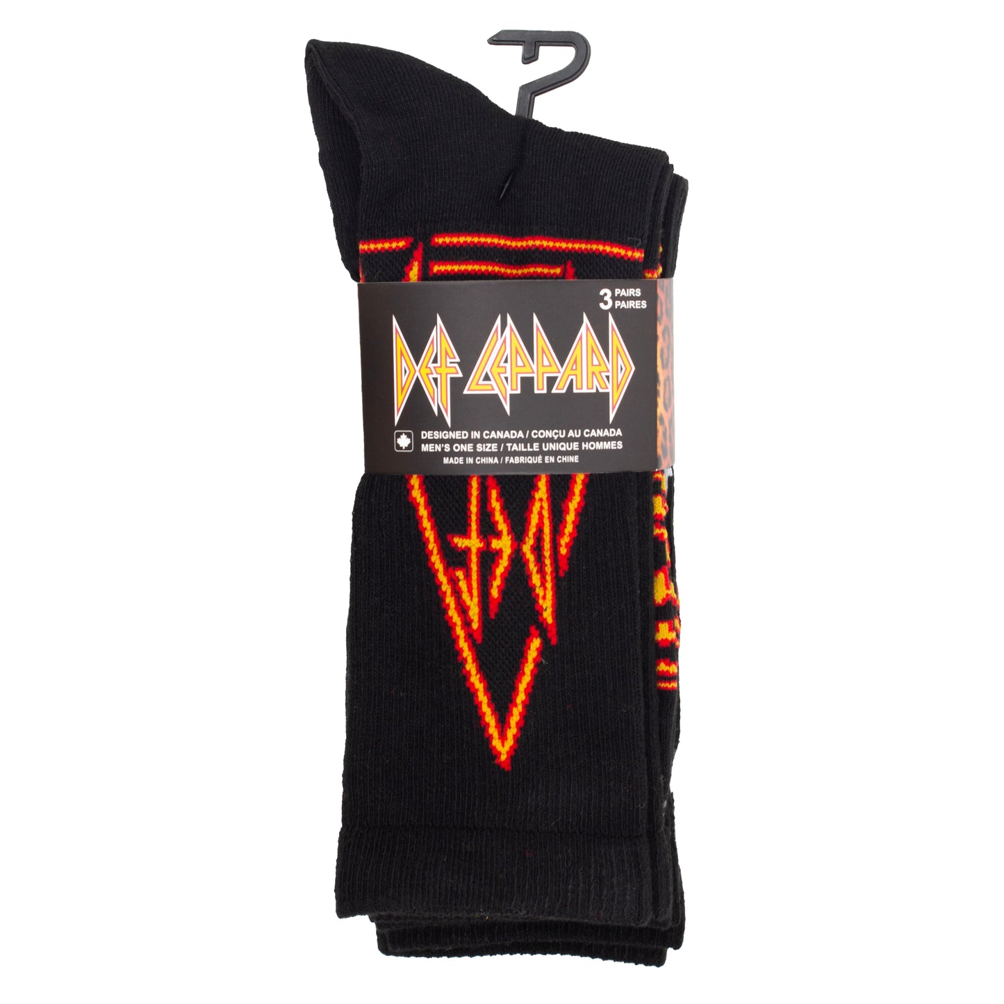 DEF LEPPARD ASSORTED CREW 3 PAIR