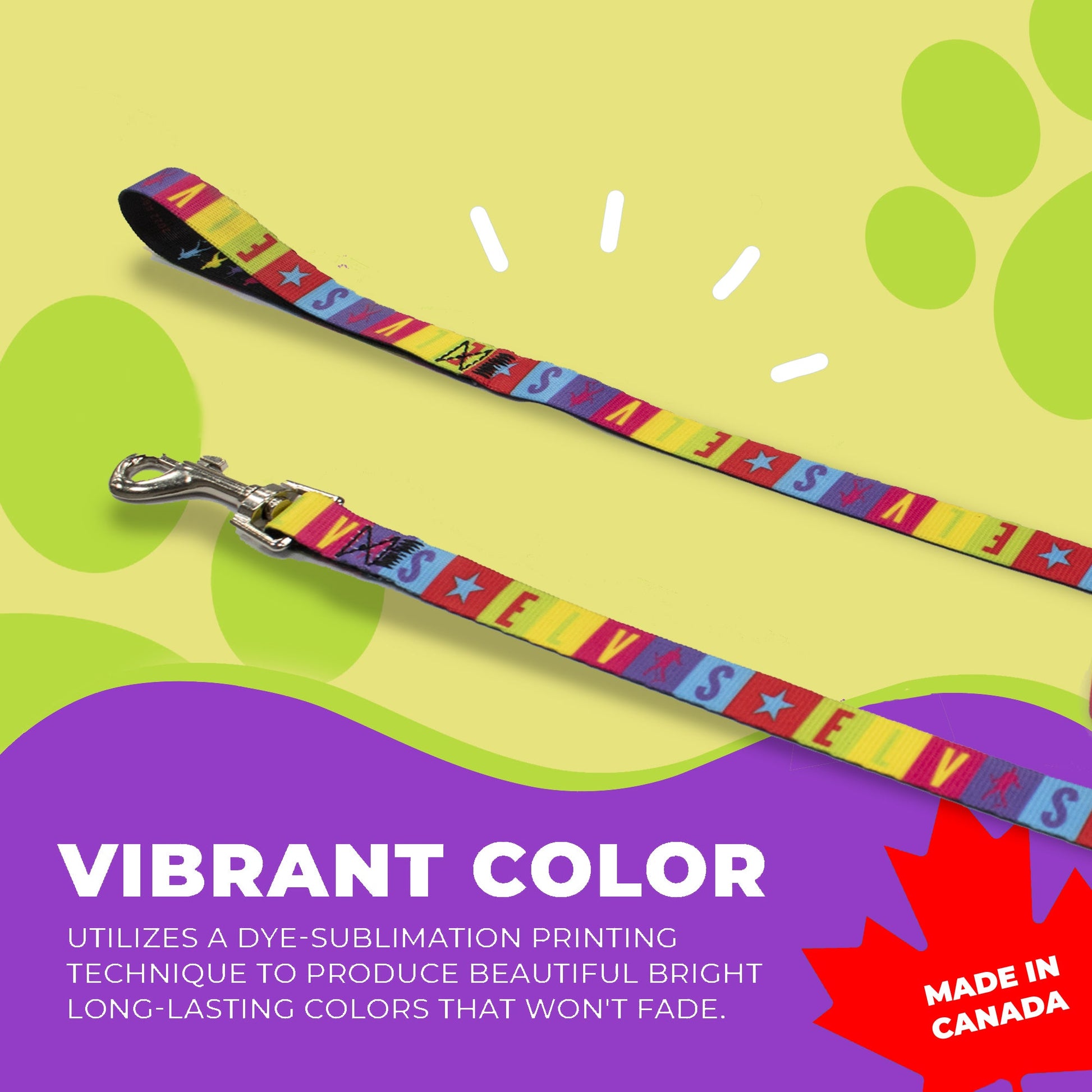 Perri's Pet Products, dog leashes, Elvis Presley, colourful