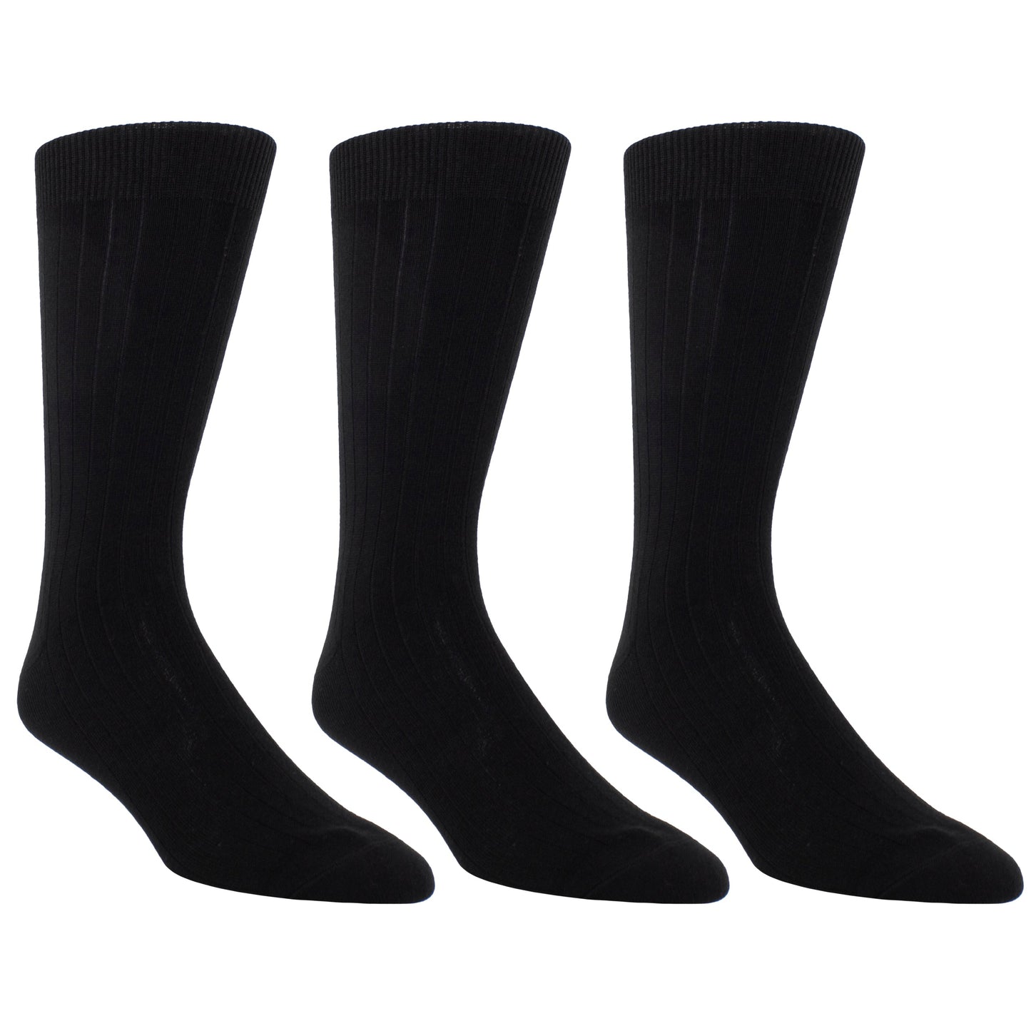 PERRI’S SOCKS™ EVERYDAY MENS CLASSIC RIB - WOOL CREW, 3PAIR