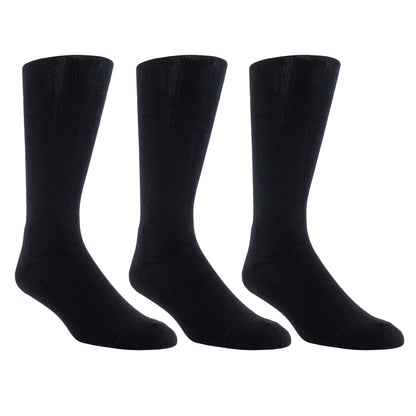 PERRI’S SOCKS™ EVERYDAY MENS CLASSIC CUSHION SOLE - COTTON CREW, 3PAIR