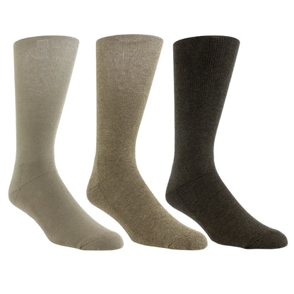 PERRI’S SOCKS™ EVERYDAY MENS CLASSIC CUSHION SOLE - COTTON CREW, 3PAIR