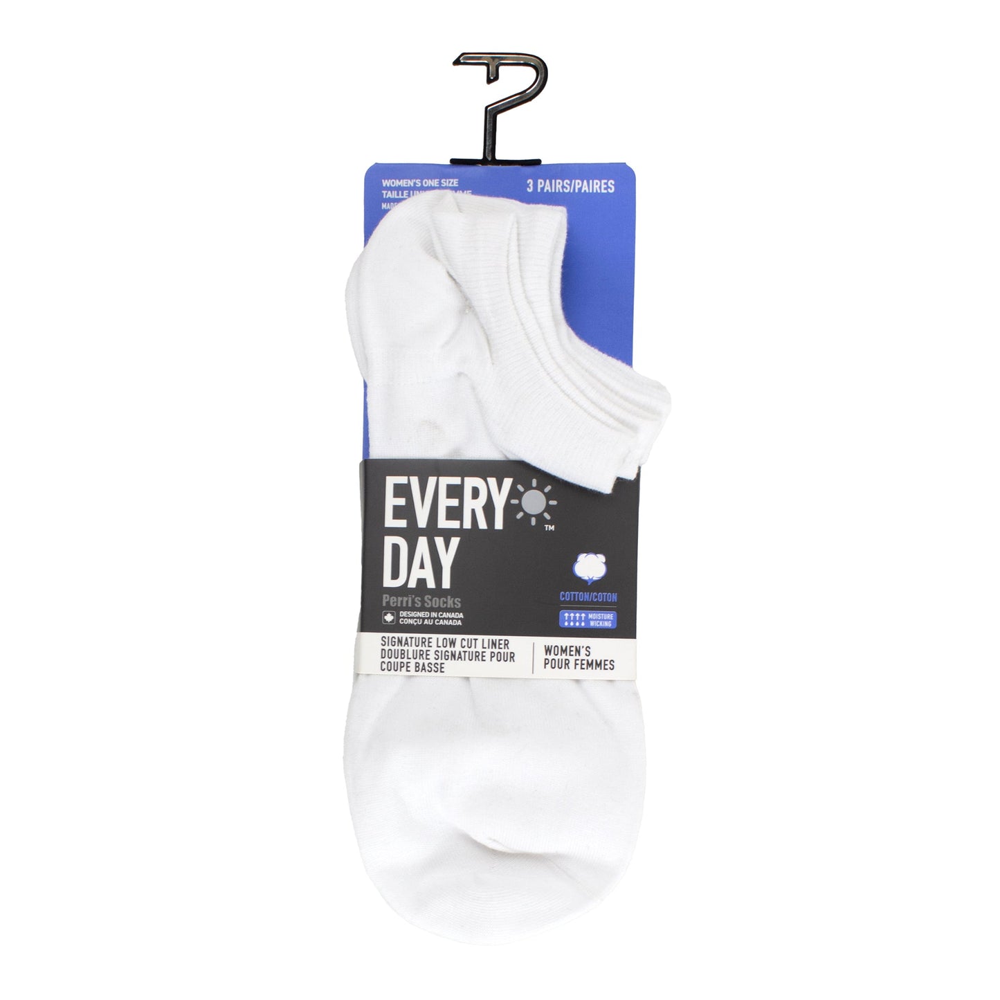 PERRI’S SOCKS™ EVERYDAY WOMEN'S COTTON LINERS, 3 PAIR