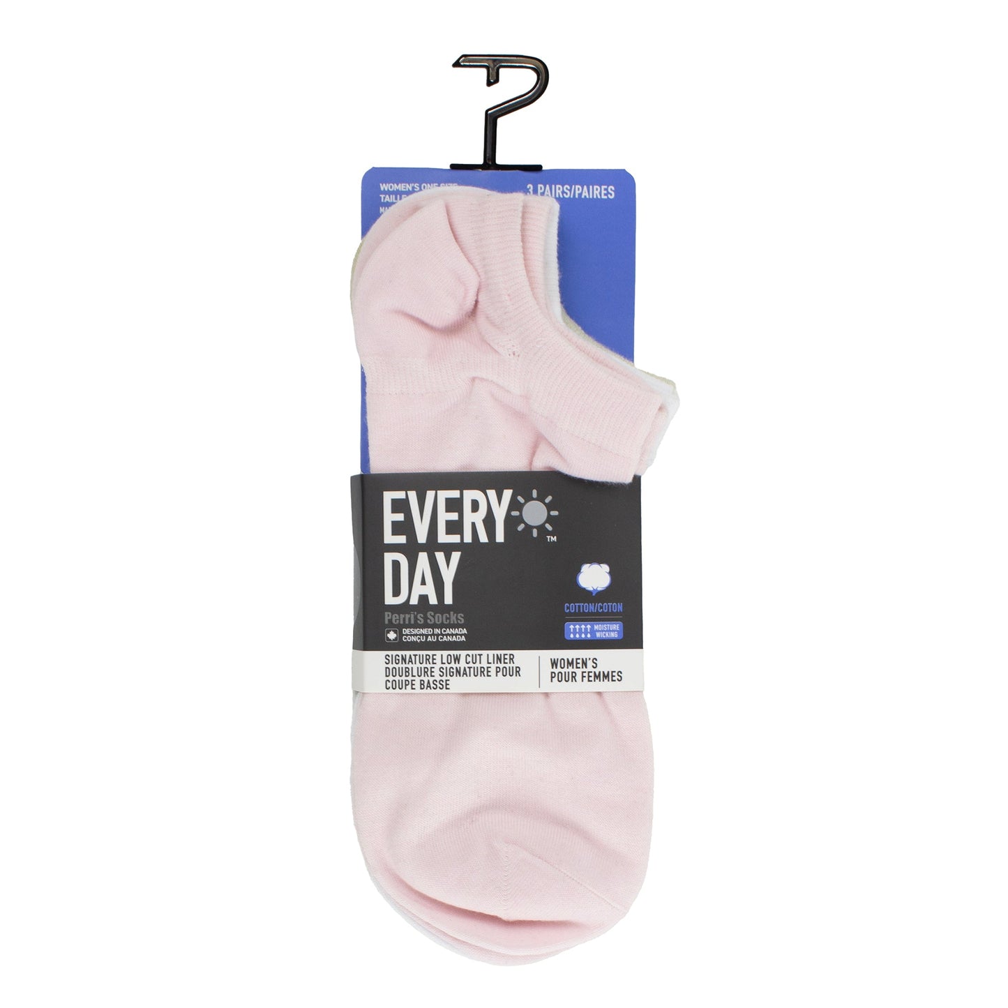 PERRI’S SOCKS™ EVERYDAY WOMEN'S COTTON LINERS, 3 PAIR