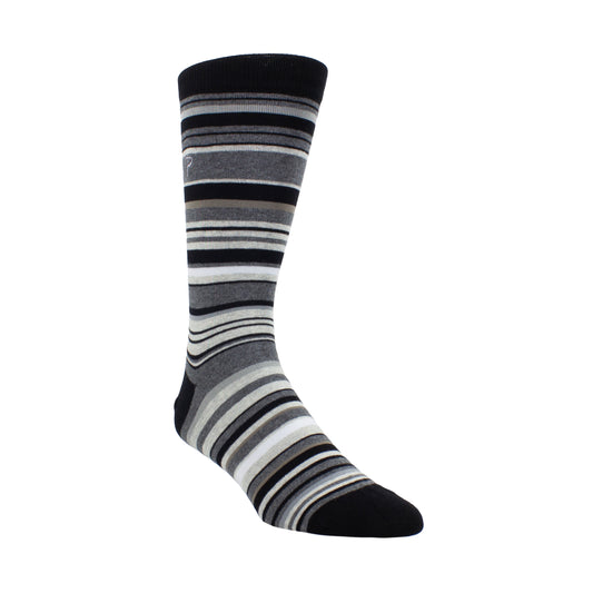 PERRI’S SOCKS™ EVERYDAY MEN'S MULTI STRIPES CREW, 1PAIR