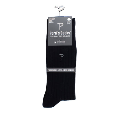 PERRI’S SOCKS™ EVERYDAY MEN'S DRESS CREW RIB, 1PAIR