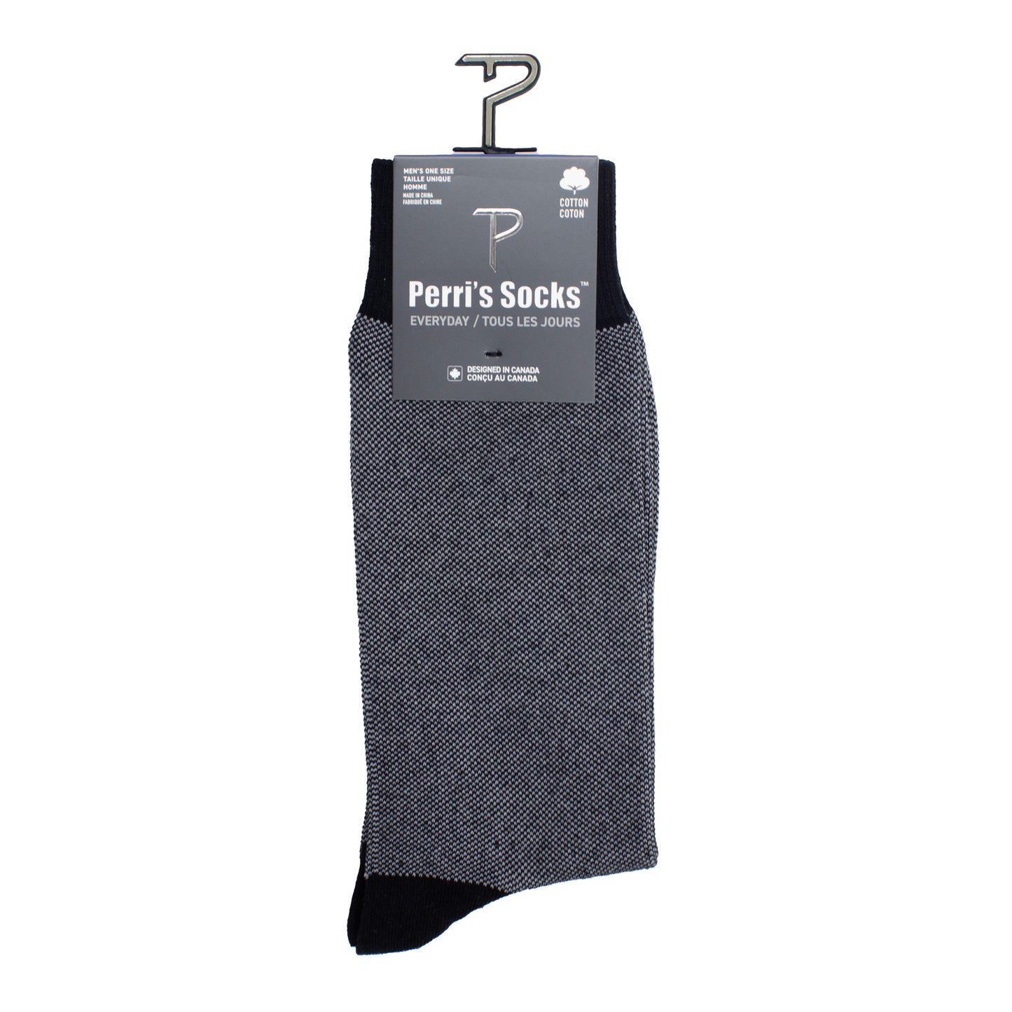 PERRI'S EVERYDAY MENS COTTON CREW, 1PR