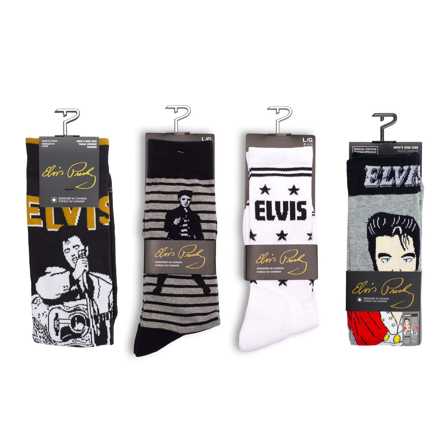 ELVIS SUPER FAN SOCK BUNDLE, 4PAIRS