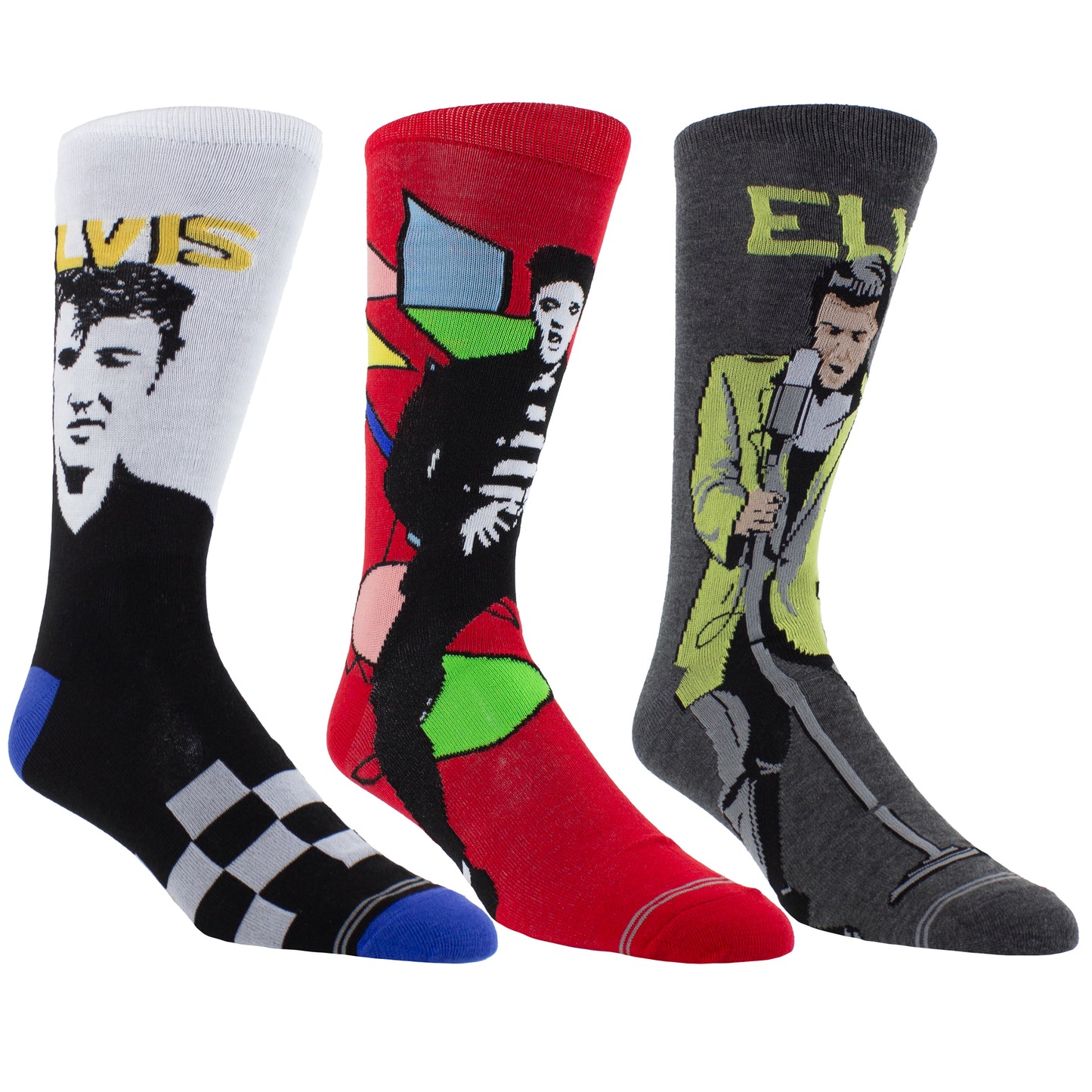 ELVIS GUITAR TIN SOCK BOX, 3 PAIR