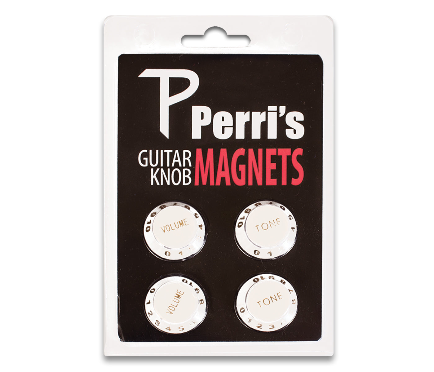 White Guitar Knob Fridge Magnets