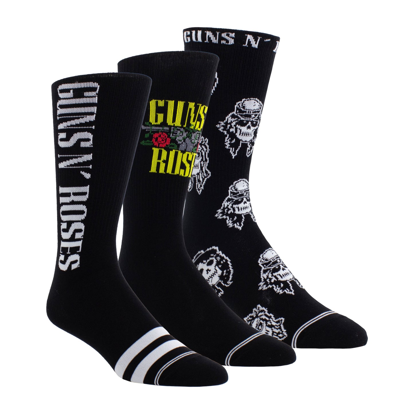 GUNS N' ROSES ASSORTED CREW, 3PAIR