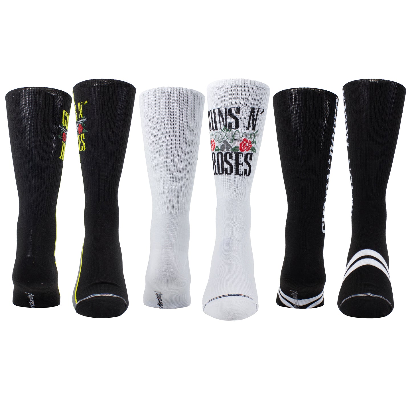 GUNS ’N ROSES GUITAR TIN SOCK BOX, 3 PAIR