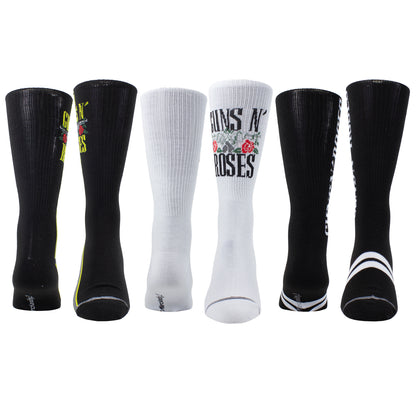 GUNS ’N ROSES GUITAR TIN SOCK BOX, 3 PAIR