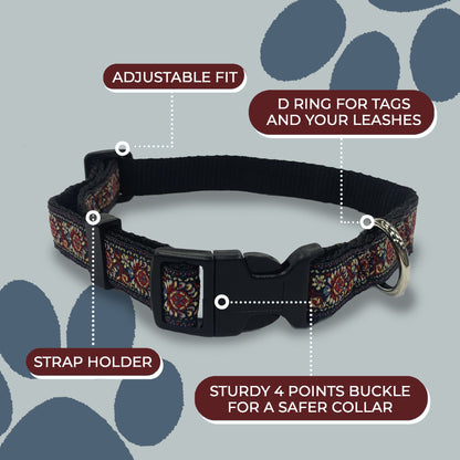 Perri's Pet Products, dog collars, royal bloom