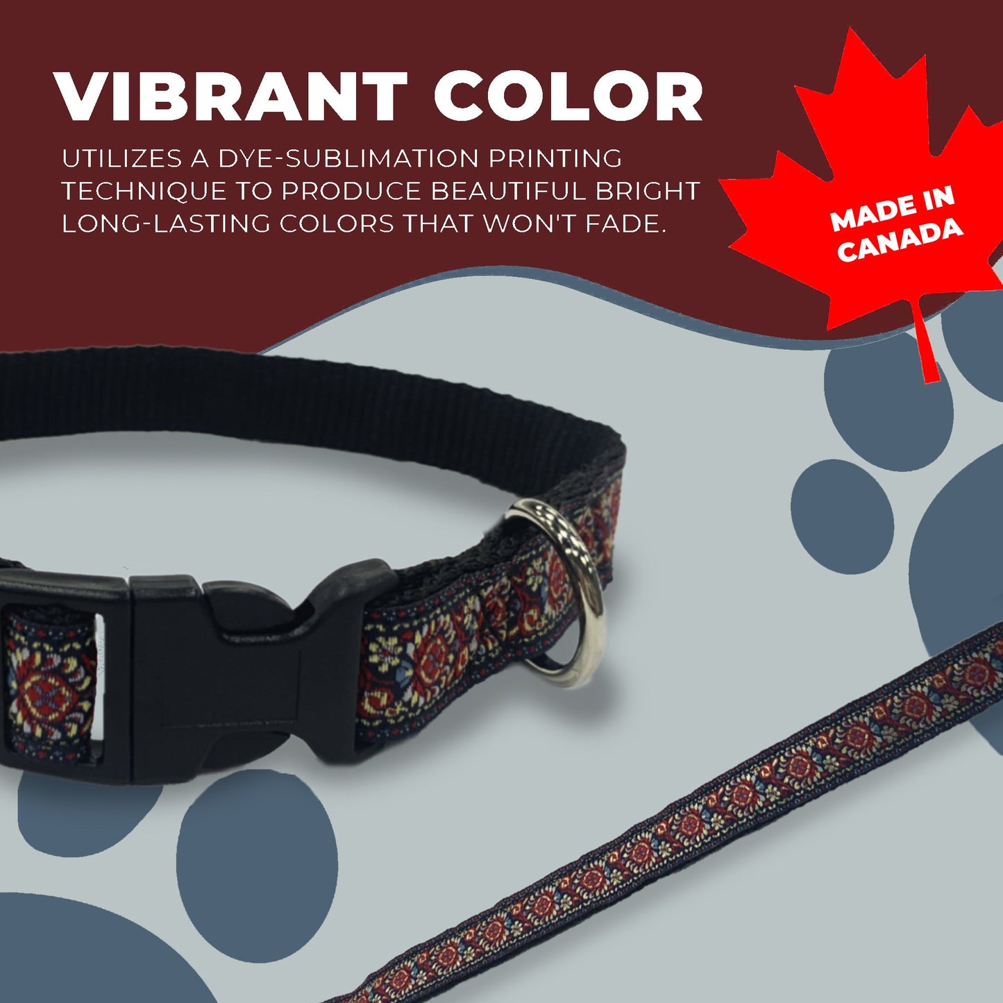 Perri's Pet Products, dog collars, royal bloom