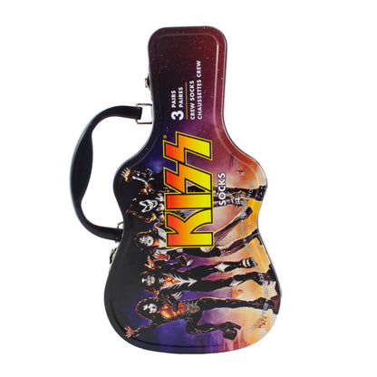 KISS GUITAR TIN SOCK BOX, 3 PAIR