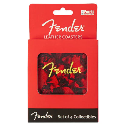 FENDER PICK SHAPED LEATHER COASTERS